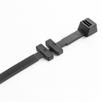 Cable Tray Fixing Ties made from UL-approved Nylon 66 with snap-apart heads for secure cable fastening on cable trays in industrial and commercial installations