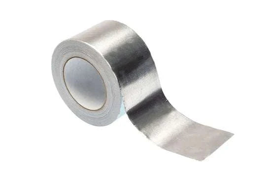 Aluminium foil tape with acrylic adhesive and release liner, designed for HVAC duct sealing, insulation