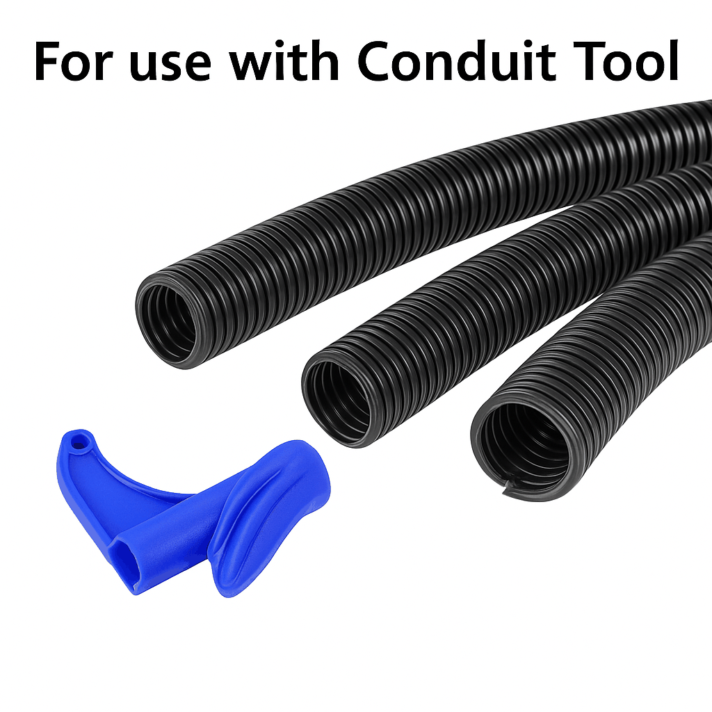 Nylon split conduit corrugated sleeve for cable protection and organization
