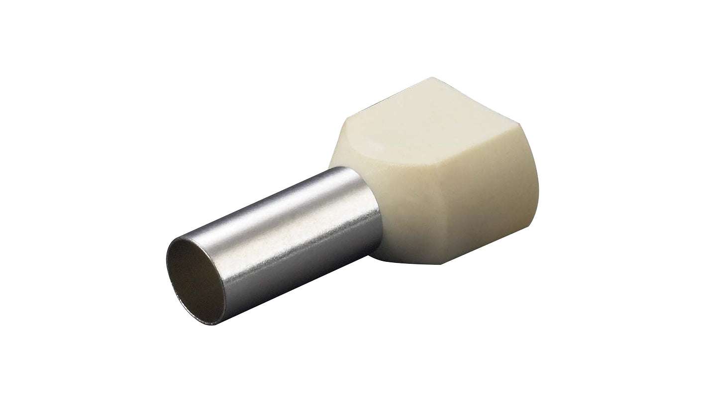 Cord End Twin Wire Terminals with copper conductor, nylon insulation, and tin plating for secure twin-wire electrical connections.