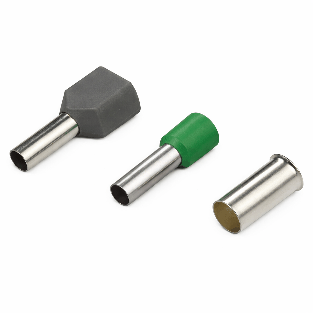 Cord end single wire terminals with nylon insulation and tin-plated copper barrel for professional electrical connections