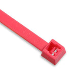 Fluorescent coloured nylon cable ties in blue, green, orange, yellow and pink, made from UL-approved Nylon 66 for high