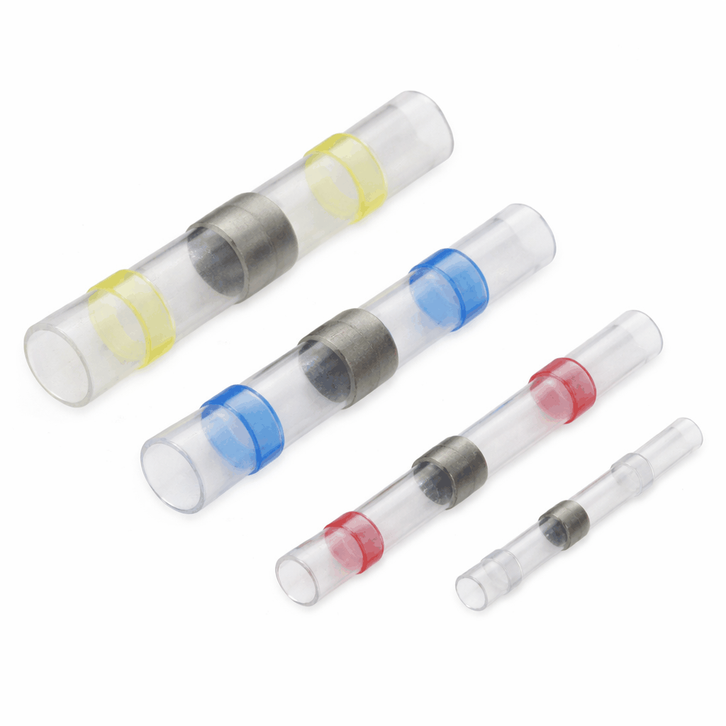 Heat Shrink Solder Butt Connectors for secure 600V wire connections with waterproof, moisture-resistant seal.