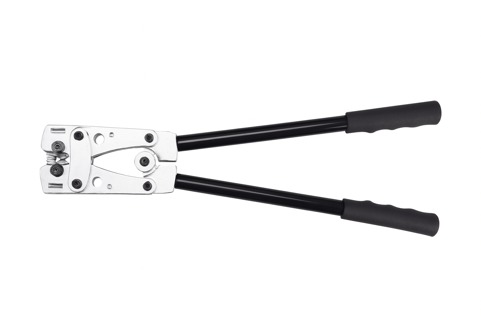 Heavy-duty copper tube terminal crimping tool with anti-slip handles for professional cable terminations