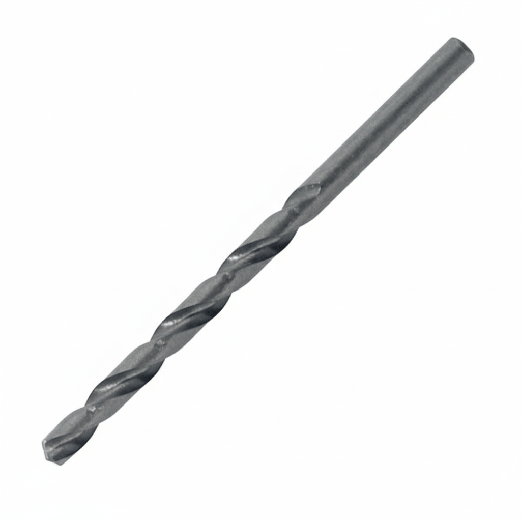 High-speed steel long series HSS jobber drill bit with ground flute for precise deep drilling
