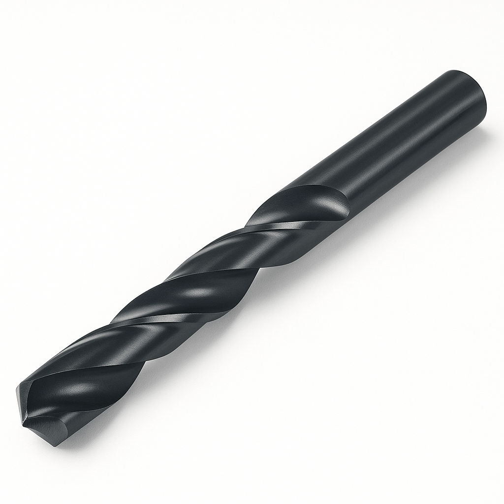 Roll-forged HSS Jobber Drill Bit with sharp cutting edge for metal, wood, and plastic drilling