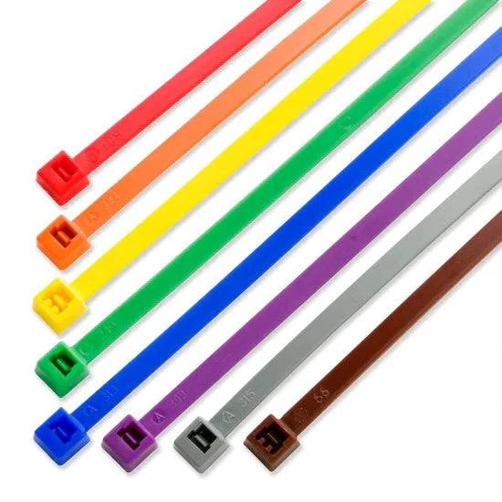 High-strength brown nylon cable ties for electrical installations