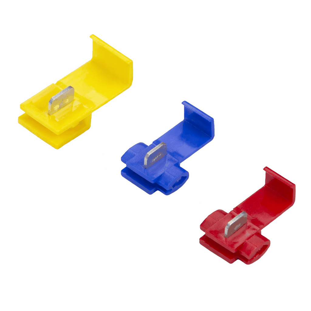In-Line Splice Low Voltage Connector terminals with brass conductor, nylon insulation, and tin-plated finish for secure low-voltage wire connections
