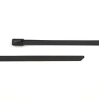 Polyester coated stainless steel cable ties grade 316 with PVC protection for heavy-duty outdoor and marine use