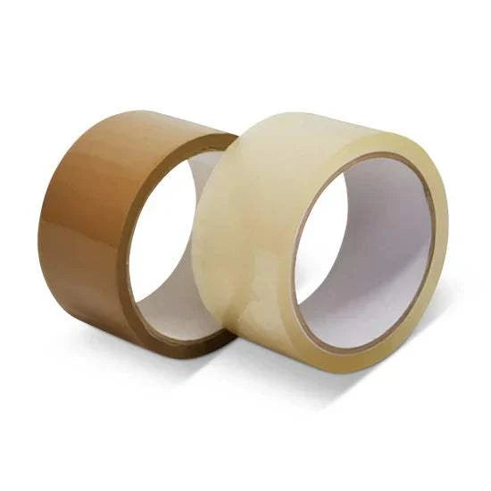 Six rolls of high-strength Parcel Tapes in packaging box for sealing and shipping parcels