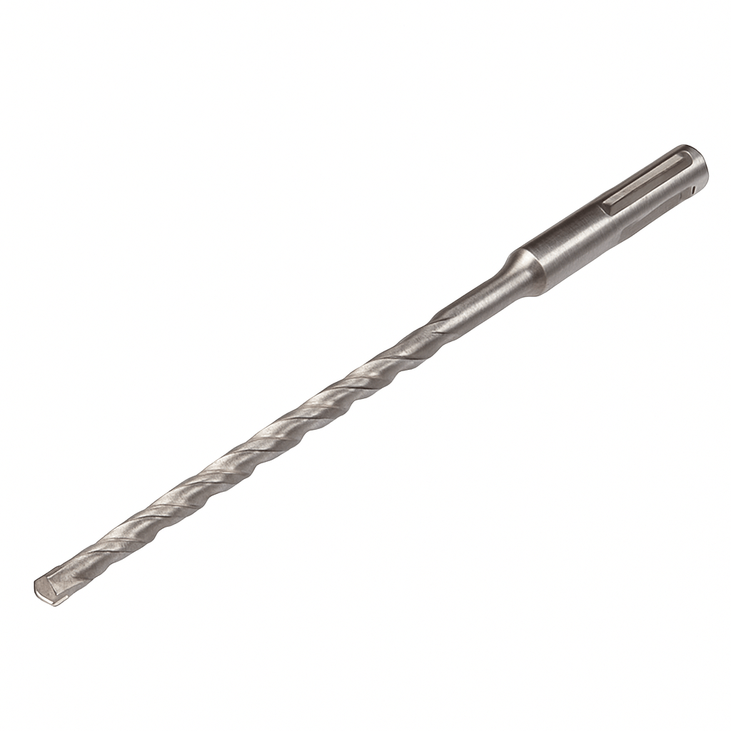 Heavy-duty SDS drill bit with tungsten carbide tip for concrete and masonry drilling