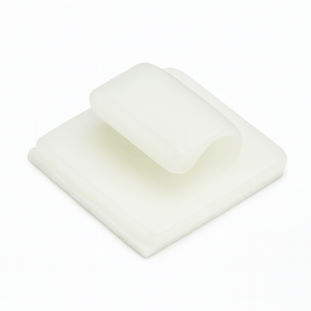 Cable Ties Adhesive Clips with strong self-adhesive backing for secure cable management in electrical and industrial settings