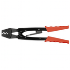 Heavy-duty uninsulated terminal crimping tool with anti-slip handles for precise, durable electrical crimps